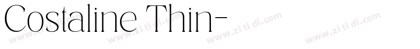 Costaline Thin字体转换